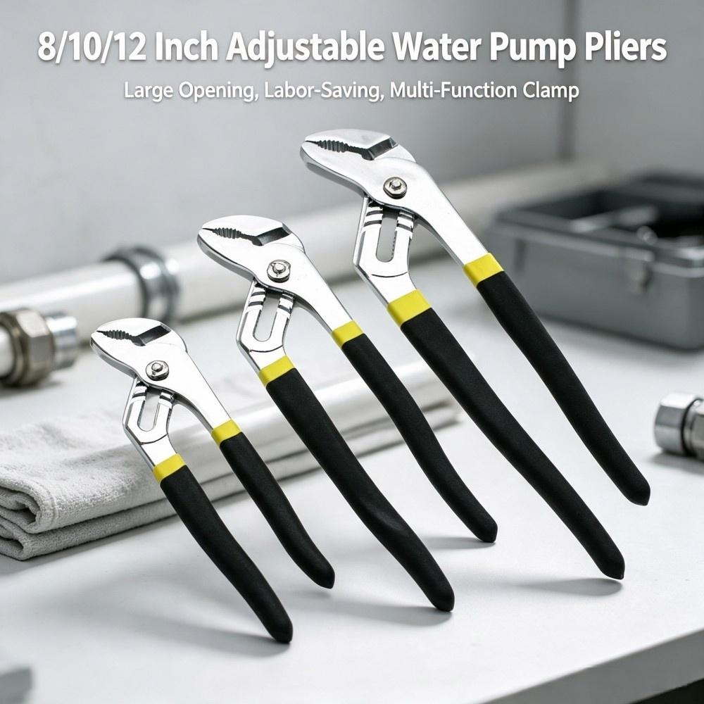 Multi Tool Plier - คีมปั๊มน้ำแบบปรับได้พกพา, คีมหนีบท่อแบบหลายตำแหน่งสำหรับถอดประกอบท่อน้ำในอ่างล้างจานและงานซ่อมบำรุงรถยนต์