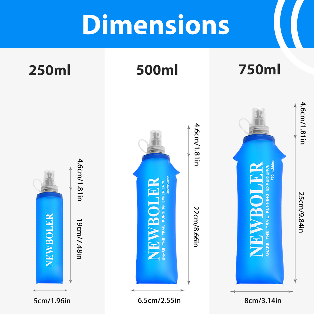 250/500/750ML ขวดน้ำ TPU พับได - Water Bag Collapsible บทวิจารณ์และราคา