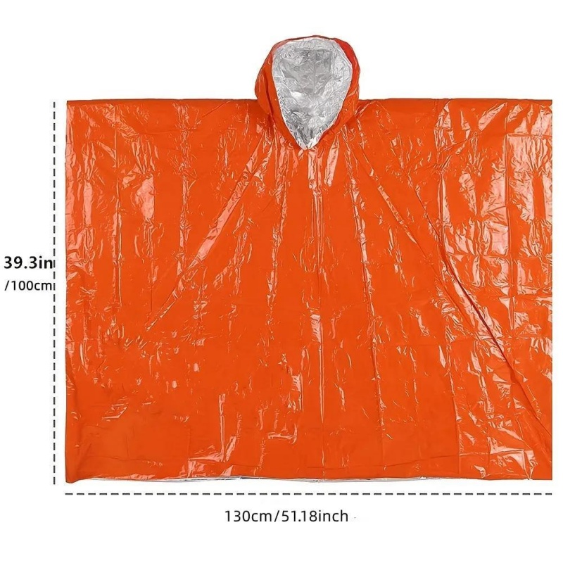 ชุดเสื้อกันฝนฉุกเฉินแบบพกพา 4  - Survival Blanket Reflective บทวิจารณ์และราคา